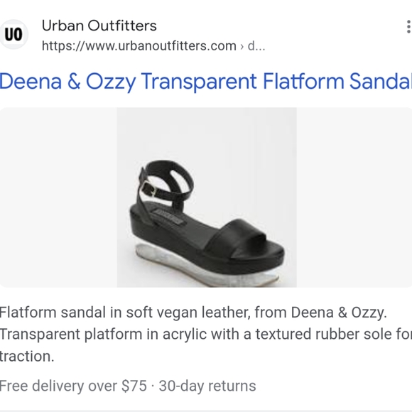 Denna & Ozzy Urban Outfitters acrylic platform sandal 90s style - Picture 2 of 5